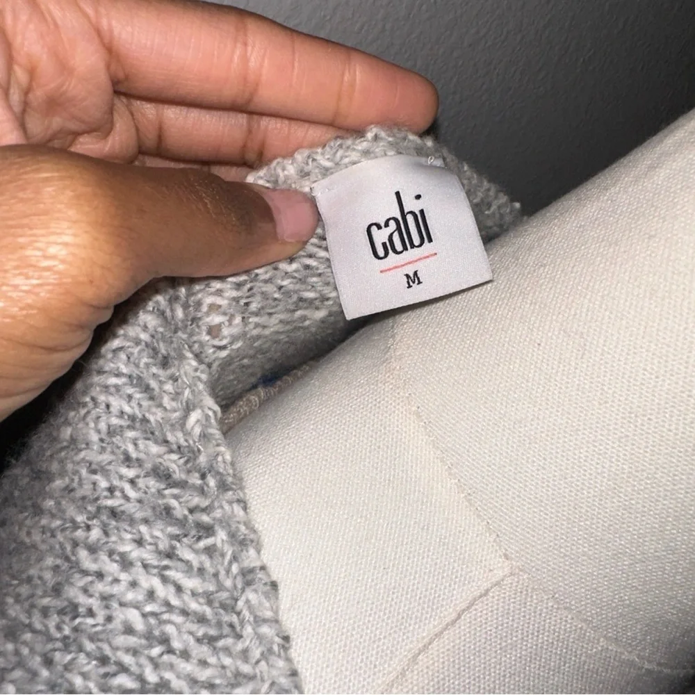 CAbi Gray and Black Patterned Cardigan